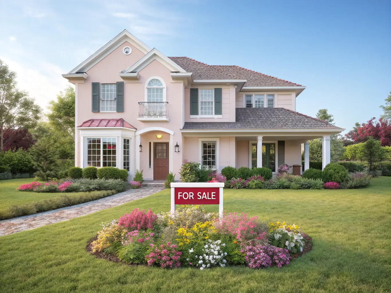 A digital illustration of a house with a 'For Sale' sign, symbolizing the real estate category on NeedHubs.