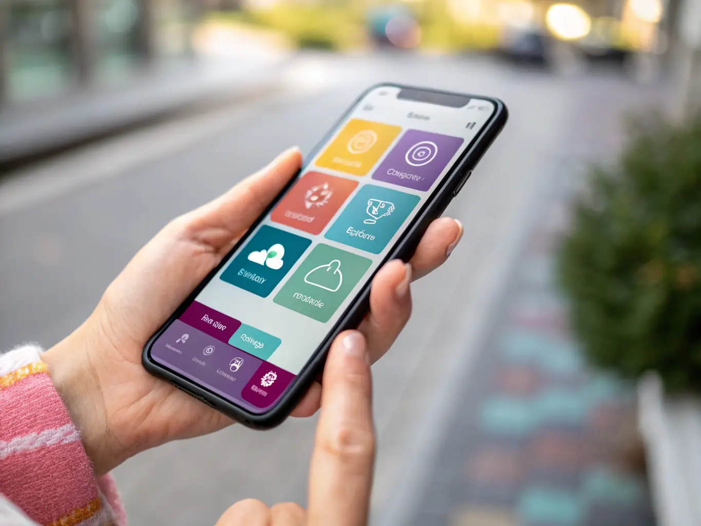 A close-up shot of a smartphone screen displaying the NeedHub app, with a focus on the price range slider being adjusted by a user.